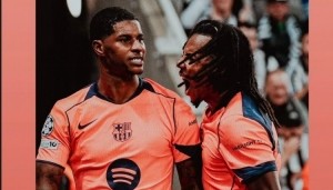 连线破门！孔德社媒晒与拉什福德合照：欧冠之夜