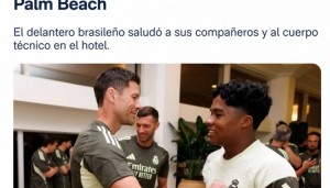 开云在哪里开户-官方：恩德里克抵达美国与皇马会合，在下榻酒店问候队友和教练组